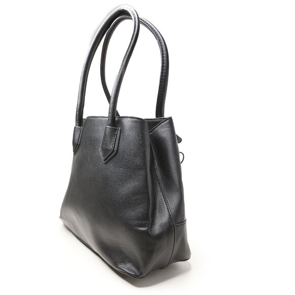 Guess Cassia Black Faux Leather Satchel Shoulder Bag Purse - Picture 5 of 12